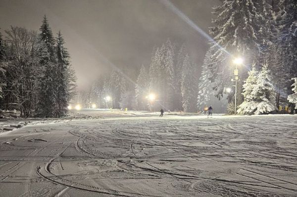 Snowmaking is running again and night skiing is back